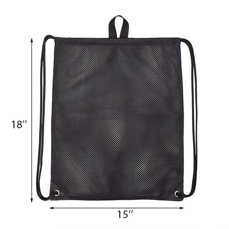 COVAX Heavy Duty Mesh Drawstring Bag, Sport Equipment Storage Bag for Beach, Swimming - Image 5